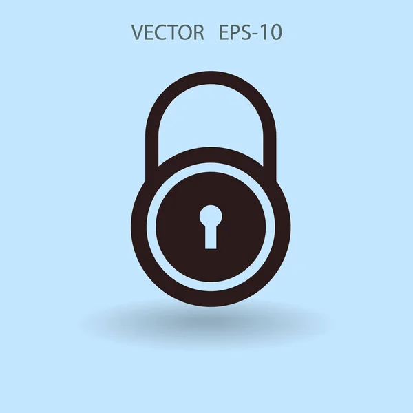 Plochý ikona zámku. vektorové ilustrace — Stockový vektor