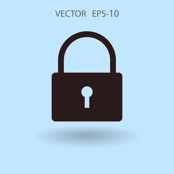 Flat icon of lock. vector illustration — Stock Vector