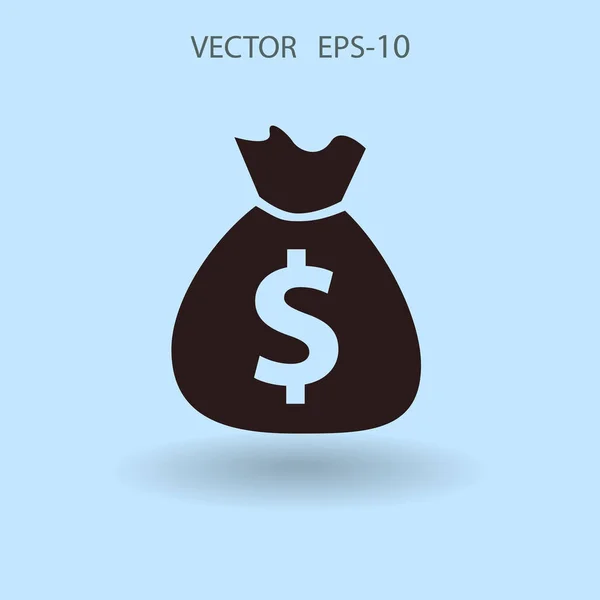 Flat icon of money. vector illustration — Stock Vector