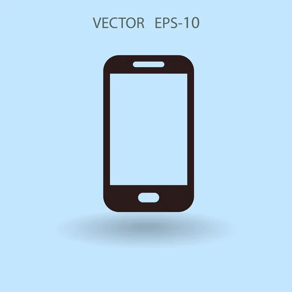 Icono plano de smartphone. ilustración vectorial — Archivo Imágenes Vectoriales