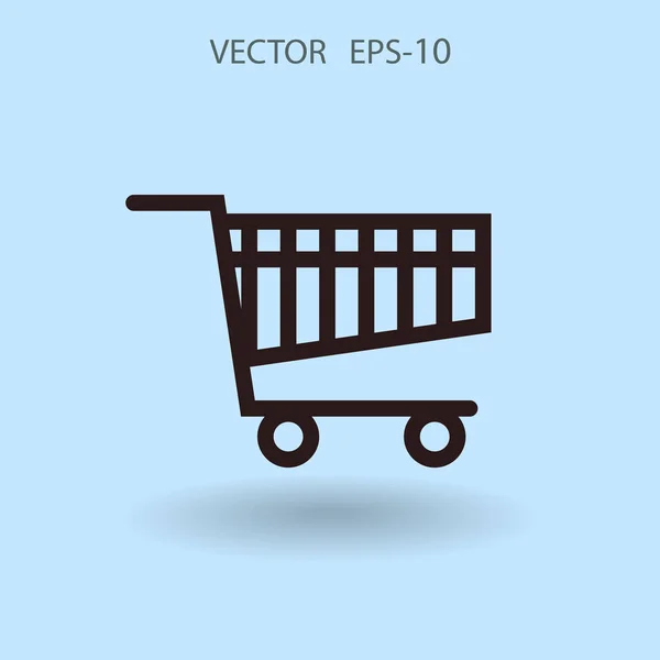 Icono plano de la carta de compras. ilustración vectorial — Vector de stock