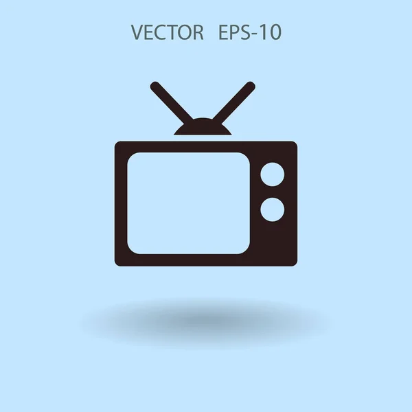 Flat icon of tv. vector illustration — Stock Vector