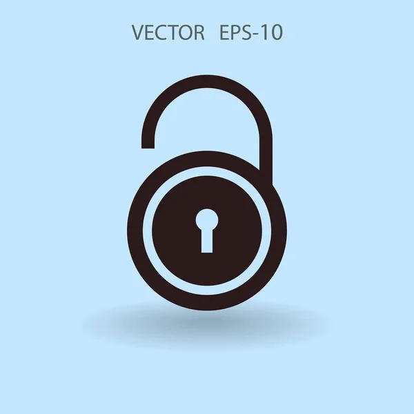 Flat icon of unlock. vector illustration — Stock Vector