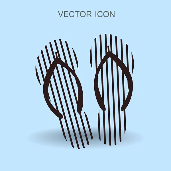 Flip flops icône vectoriel illustration — Image vectorielle