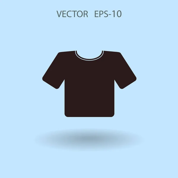 Flat a T-Shirt icon. Vector — Stock Vector