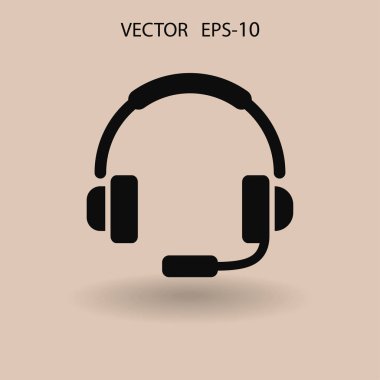 Düz simgesi desteği. vektör çizim