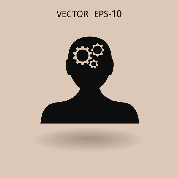 Thinking icon. vector illustration — Stock Vector
