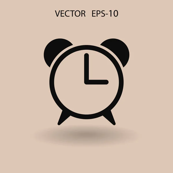 Flache Symbol des Weckers. Vektorillustration — Stockvektor