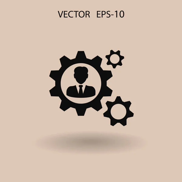 Ikon kerja tim. ilustrasi vektor - Stok Vektor