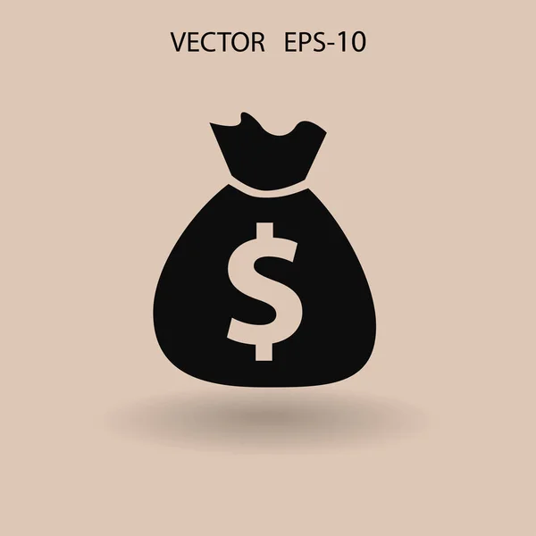 Ícone plano de dinheiro. ilustração vetorial — Vetor de Stock
