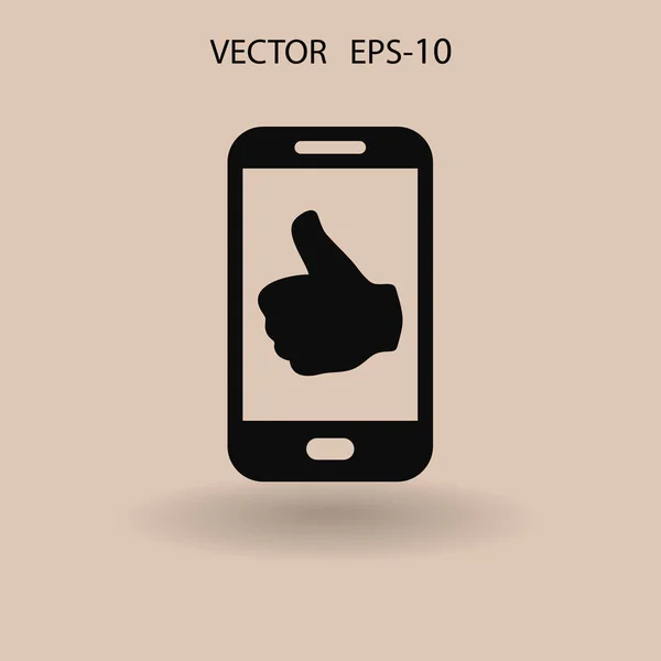 Flache Ikone des Smartphones. Vektorillustration — Stockvektor