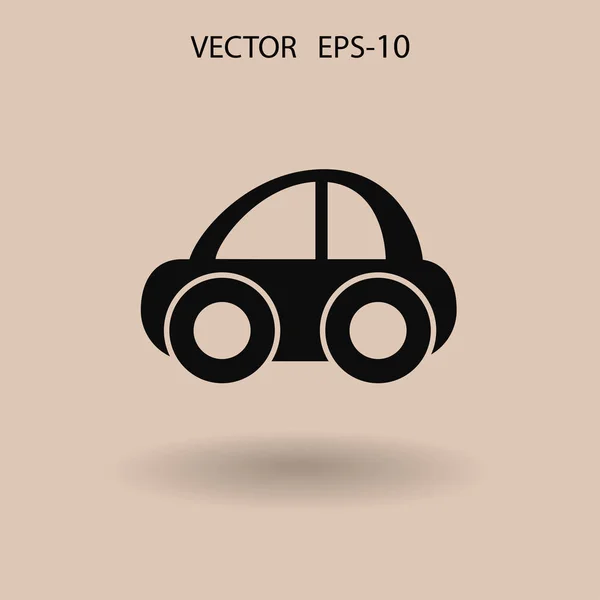 Sombra larga plana Icono del coche, ilustración del vector — Archivo Imágenes Vectoriales