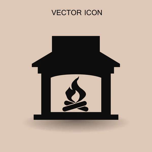 Векторная иллюстрация горящего камина — стоковый вектор