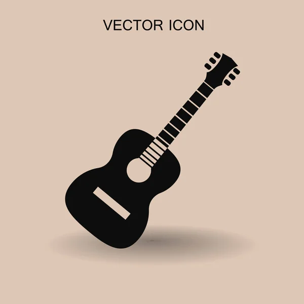 Ícone de guitarra ilustração vetorial — Vetor de Stock