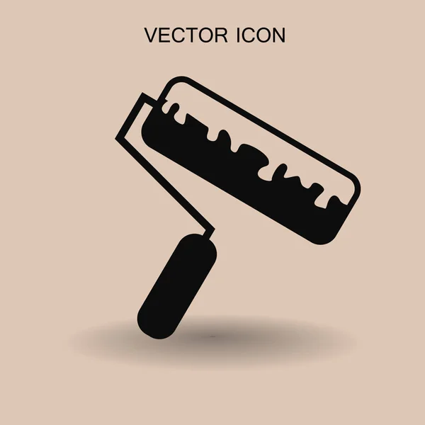 Roller festés ikon vektoros illusztráció — Stock Vector