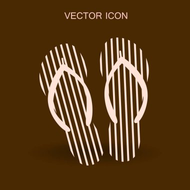 flip flops simge vektör illüstrasyonu