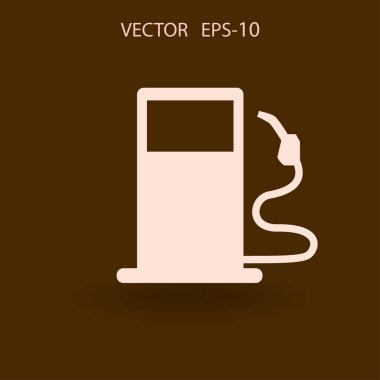 Düz yakıt simgesi. Vektör