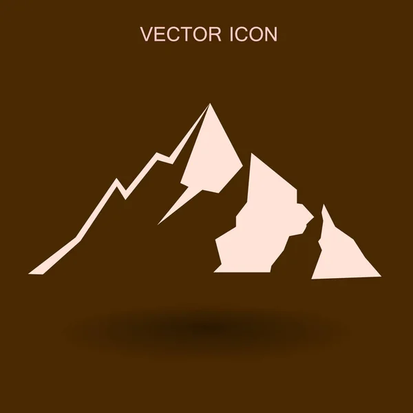 Montanha ícone vetor ilustração — Vetor de Stock