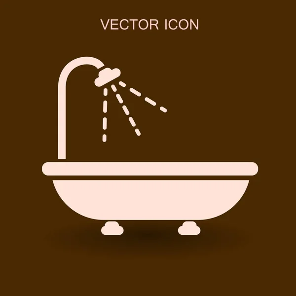 Illustration vectorielle baignoire et douche — Image vectorielle