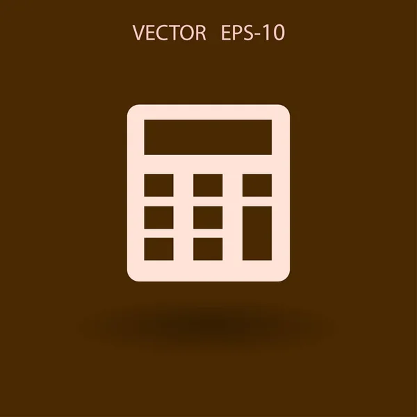 Icona piatta della calcolatrice. illustrazione vettoriale — Vettoriale Stock