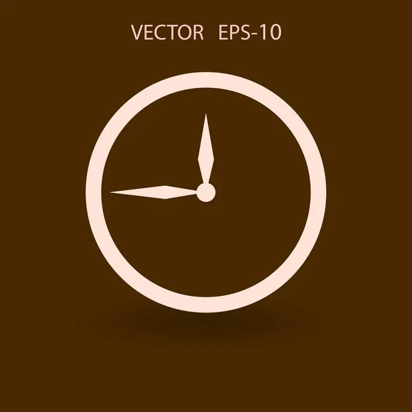 Flat  icon of clock. vector illustration — Stock Vector