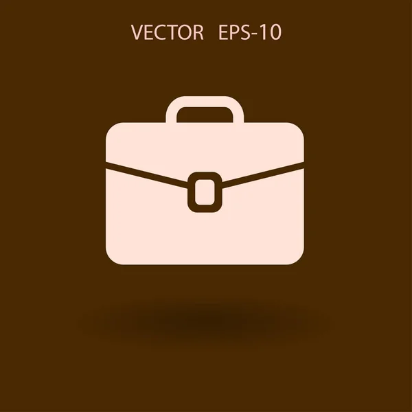 Platte pictogram van de werkmap. vectorillustratie — Stockvector