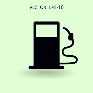 Düz yakıt simgesi. Vektör
