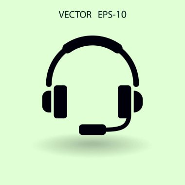 Düz simgesi desteği. vektör çizim