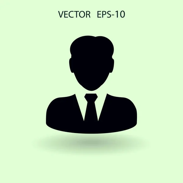 Flat icon of businessman. vector illustration — Stock Vector