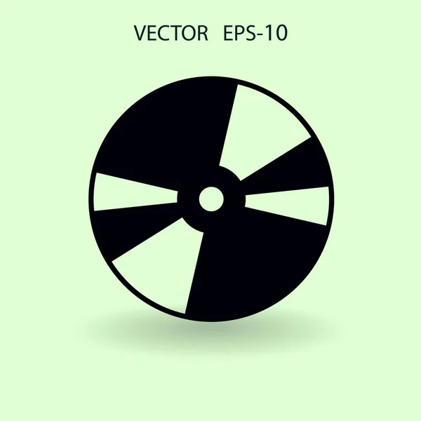 Icône plate du disque DVD. illustration vectorielle — Image vectorielle