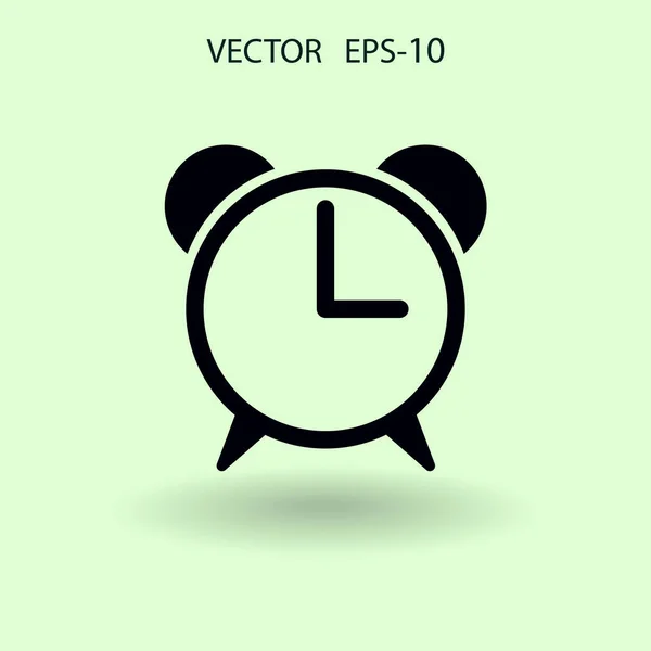 Flache Symbol des Weckers. Vektorillustration — Stockvektor