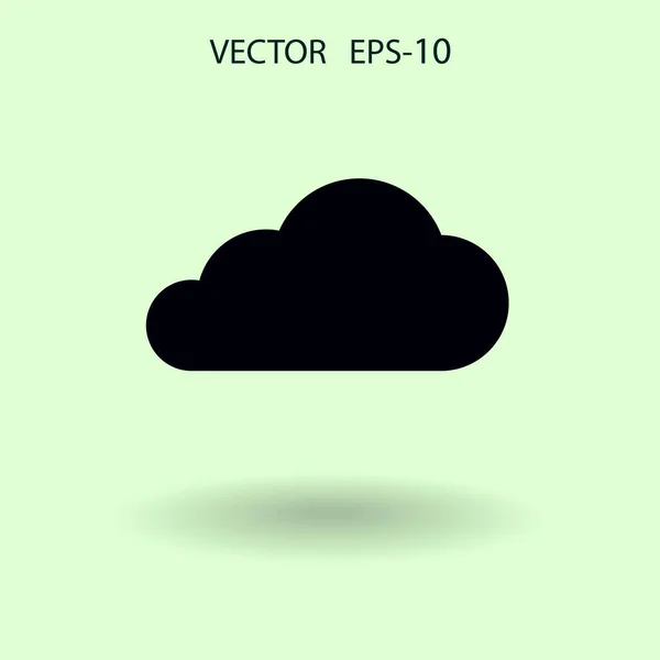 Ikon awan yang datar. ilustrasi vektor - Stok Vektor