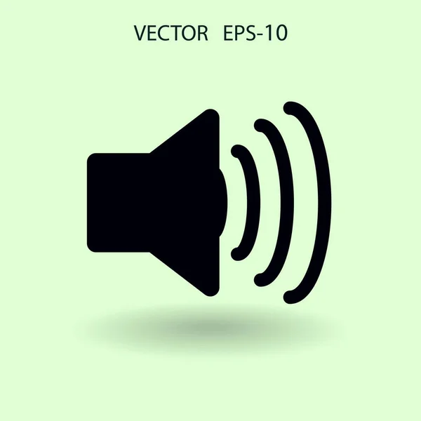 Icono plano del altavoz. ilustración vectorial — Vector de stock