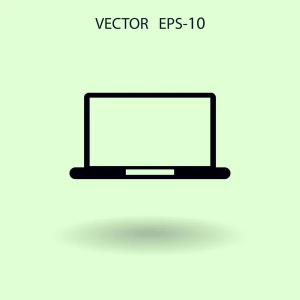 Icône plate de l'ordinateur portable. illustration vectorielle — Image vectorielle