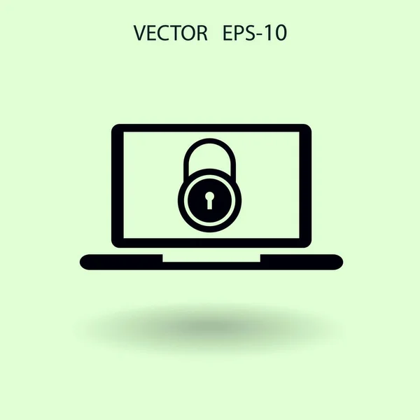 Иконка безопасности Интернета. векторная иллюстрация — стоковый вектор