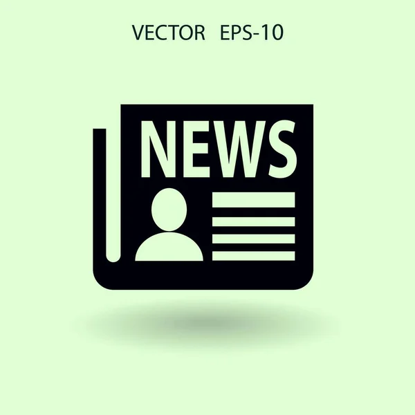 Icono plano de las noticias. ilustración vectorial — Archivo Imágenes Vectoriales