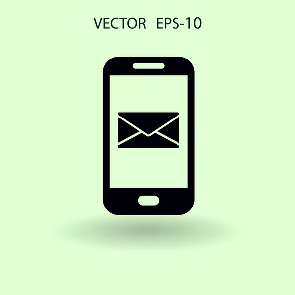 Mobil posta simgesi. vektör çizim — Stok Vektör