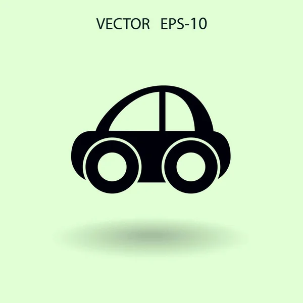 Sombra larga plana Icono del coche, ilustración del vector — Vector de stock