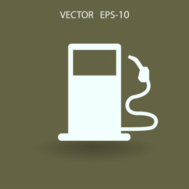 Düz yakıt simgesi. Vektör