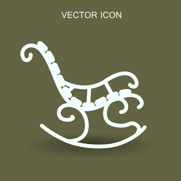 Fauteuil à bascule icône vectorielle illustration — Image vectorielle