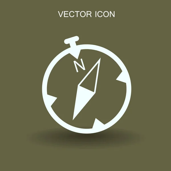 Icône boussole plate. illustration vectorielle — Image vectorielle