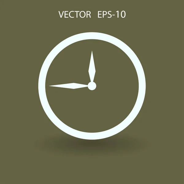 Flache Ikone der Uhr. Vektorillustration — Stockvektor