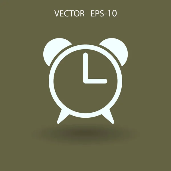 Flat icon of alarm clock. vector illustration — Stock Vector