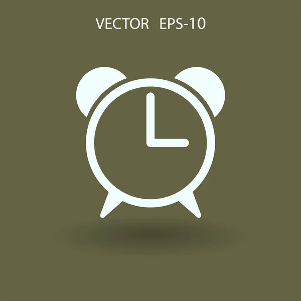 Flache Symbol des Weckers. Vektorillustration — Stockvektor