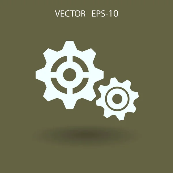 Icono de engranajes. Ilustración vectorial — Vector de stock
