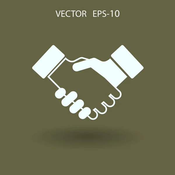 Flat  icon of heandshake. vector illustration — Stock Vector