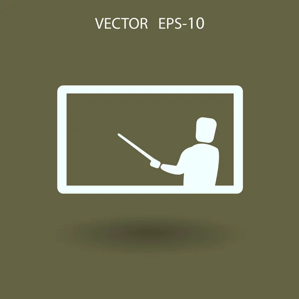 Icono plano de presentación. ilustración vectorial — Archivo Imágenes Vectoriales