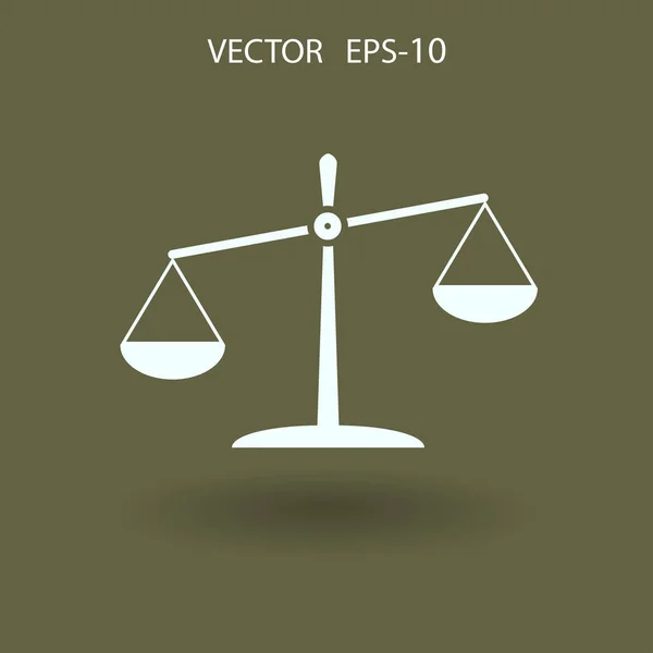 Platte icoon van Justitie. vectorillustratie — Stockvector