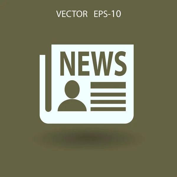 Icono plano de las noticias. ilustración vectorial — Archivo Imágenes Vectoriales