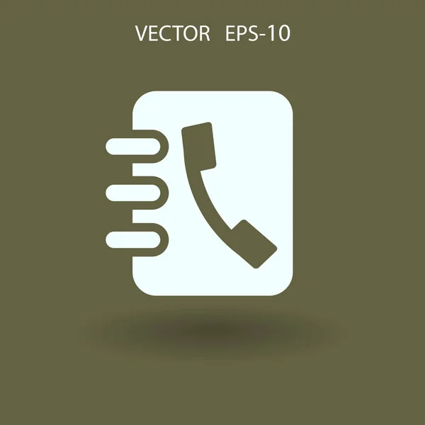 Icono plano de libro de contactos. ilustración vectorial — Vector de stock